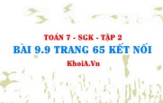 Bài 9.9 trang 65 Toán 7 Kết nối tri thức Tập 2